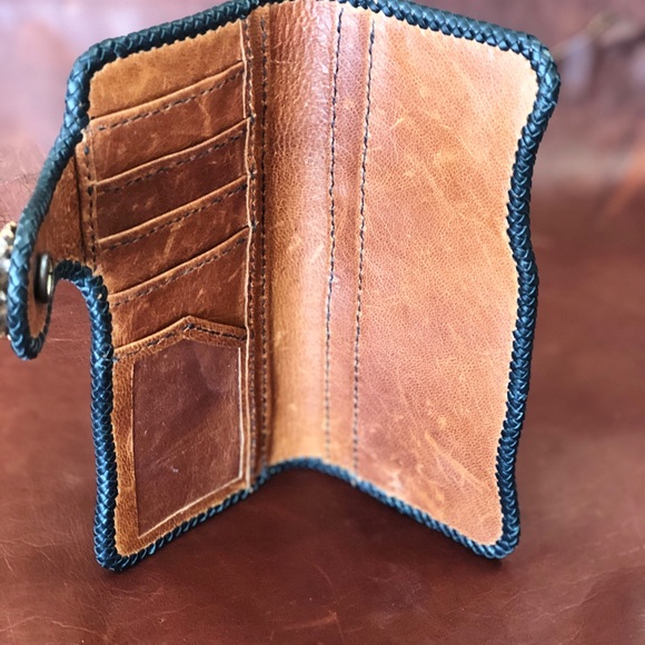 Custom made long wallet. “Bugling Bull” - Picture 3 of 6